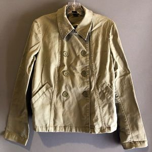 Super Cute Pale olive green pea coat from the Gap